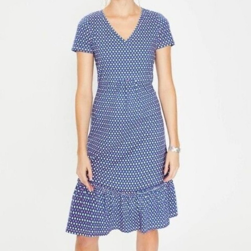 Boden Melissa Dress in Candystick Diamond Lattice